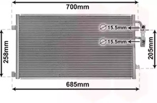 VAN WEZEL 06005734 -  Конденсатор, кондиционер